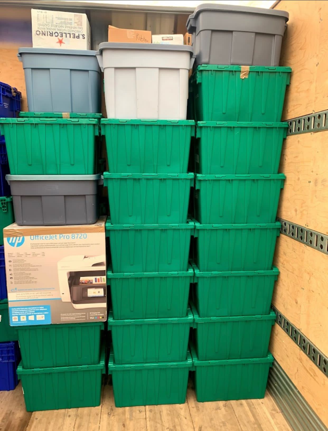 Great rates for moving ready packed totes